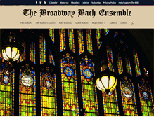 Tablet Screenshot of broadwaybach.org